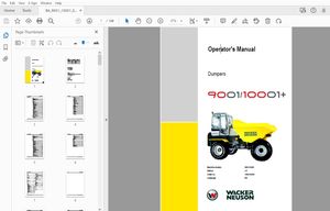 WACKER NEUSON 9001/10001+ DUMPER OPERATOR&#x27;S MANUAL 1000190361 - PDF DOWNLOAD