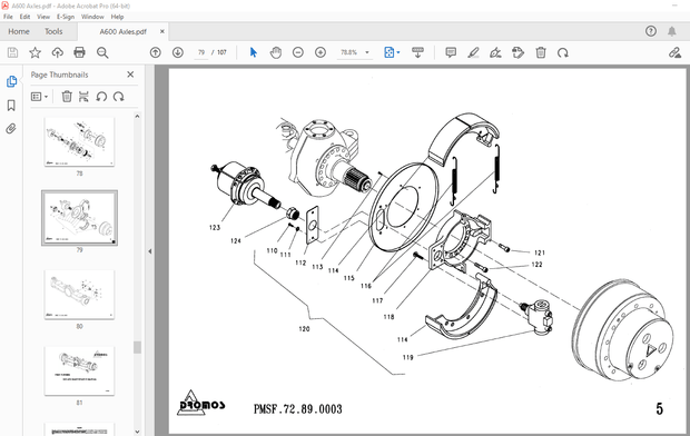 DROMOS A600 Axle Use, Maintenace &amp; Parts Manual 46966 – PDF DOWNLOAD