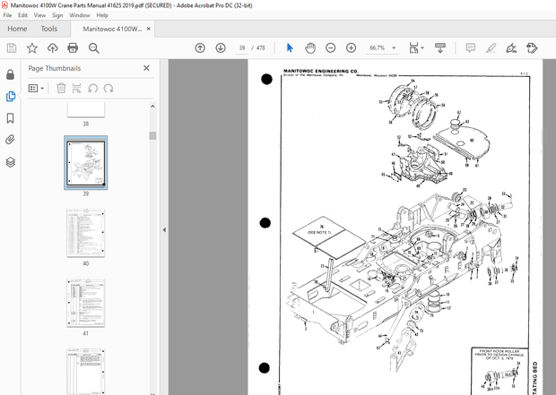 Manitowoc Crane 4100W Parts Manual 41625 – PDF DOWNLOAD