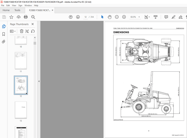 Kubota Rotary Mower F2880 F3680 RC K72 P-F36 RCK72R-F36 RCK60P-F36 RCK60R-F36 Workshop Manual – PDF 