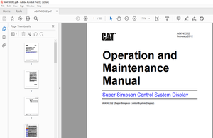 CAT Super Simpson Control System Display Operation and Maintenance Manual A6474X362 - PDF DOWNLOAD
