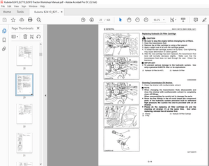 Kubota Tractor B2410 B2710 B2910 Workshop Manual – PDF DOWNLOAD
