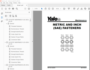 Yale Forklift C814 (ERCERP16AAF, ERCERP18AAF, ERCERP20AAF) Service Manual - PDF