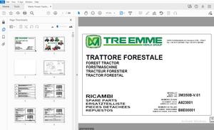 Merlo Forest Tractor MM350B-V.01 Parts Manual SAV B8E00001 – PDF DOWNLOAD