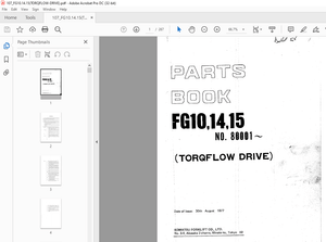 Komatsu FORKLIFT Truck 107_FG10.14.15(TORQFLOW-DRIVE) Parts Manual -PDF DOWNLOAD