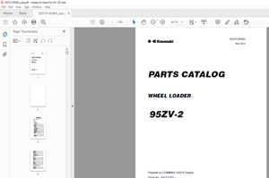 KAWASAKI WHEEL LOADER 95ZV-2 PARTS CATALOG MANUAL 93315-00363 - PDF DOWNLOAD