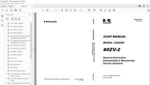 KAwasaki 60ZV-2 WHEEL LOADER SHOP MANUAL 93206-00121 - PDF DOWNLOAD