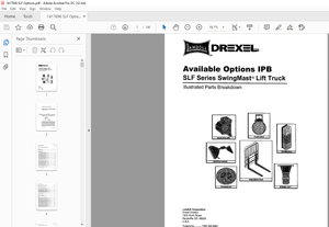 Landoll Drexel Forklift Available Options IPB SLF Series SwingMast Lift Truck Parts Manual PDF