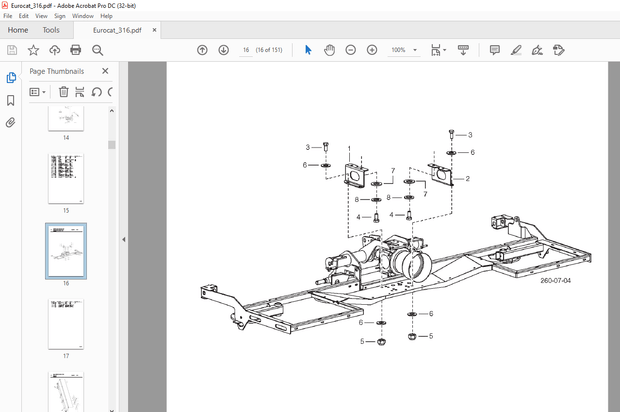 Pottinger Tractor Mower EUROCAT 316 F Spare parts list Manual – PDF DOWNLOAD