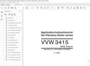 STA VVW 3415 HATZ Engine Vibratory Roller series Application Instructions Manual – PDF DOWNLOAD