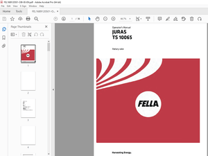 Fella Juras TS 10065 Rotary Rake Operator&#x27;s Manual - PDF DOWNLOAD