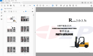 EP R series3.0-3.5t COUNTERBALANCED FORKLIFT TRUCK PARTS MANUAL – PDF DOWNLOAD