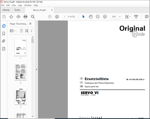 Pottinger Tractor SERVO VI Spare parts list Manual – PDF DOWNLOAD