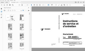 Tadano GR-300EX-1 Grue tout terrain Instructions de service et d’entretien – PDF