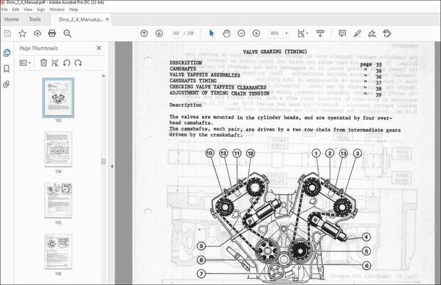 Ferrari Dino 246 GT- GT/S Repair &amp; Workshop Manual - PDF DOWNLOAD