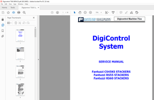 Fantuzzi Reggiane CS45KS RS55 RS60 STACKERS  DigiControl System + SERVICE MANUAL –  PDF 