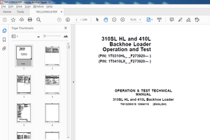 John Deere 310SL HL and 410L Backhoe Loader Operation and Test Manual  PDF DOWNLOAD