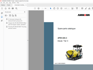 Ammann AFW 400-3 Parts Catalogue Manual 10002016CN3026819 PDF