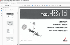 Ammann Deutz TCD 4.1 L4 TCD / TTCD 6.1 L6 Parts Catalogue Manual PDF