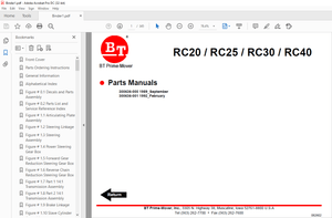 BT Forklift RC20 RC25 RC30 RC40 ELECTRIC COUNTERBALANCED RIDER TRUCK Parts Manual – PDF DOWNLOAD