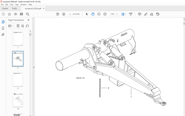 Pottinger Tractor EUROPROFI 5000 Spare Parts Manual – PDF DOWNLOAD