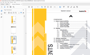 Haulotte Forklift  HT23RTJ O – HT23RTJ O SW – HT67RTJ O – HT23RTJ PRO – Operator’s Manual
