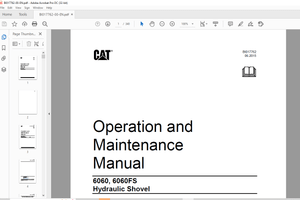 Cat 6060, 6060FS Hydraulic Shovel Operation and Maintenance Manual BI017762 – PDF DOWNLOAD