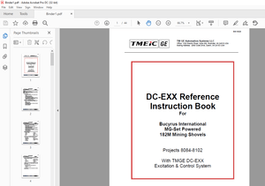 Cat Bucyrus TMEIC 182M Mining Shovel DC-EXX Reference Instruction Manual - PDF DOWNLOAD