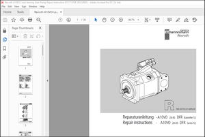Rexroth A10VO 28-85 DFR Series 52 Load-Sensing Gear Pump Repair Instruction 915171 – PDF DOWNLOAD