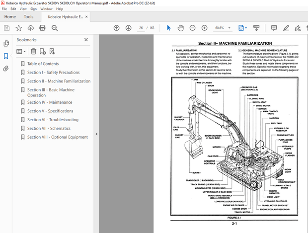 Kobelco SK300IV SK300LCIV Hydraulic Excavator Operator’s Manual – PDF DOWNLOAD