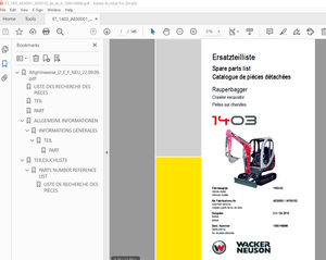 Wacker Neuson 1403 Crawler Excavator Parts Manual 1000148966 - PDF DOWNLOAD 