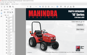 Mahindra Tractor 16 Series 2216 Gear &amp; HST Parts Manual – PDF DOWNLOAD