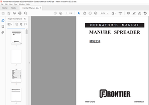 Frontier Manure Spreader NS2334 Operator’s Manual(5HPMSSD34) – PDF DOWNLOAD
