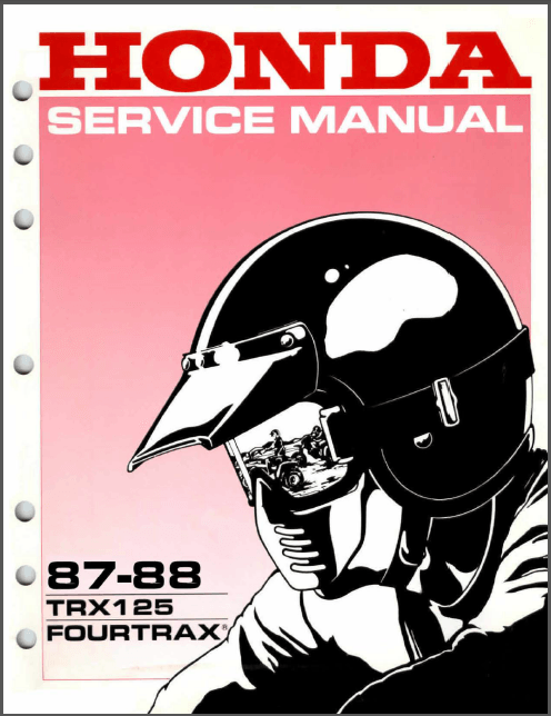 Honda Trx125 Service Repair Manual 1987- 1988 Trx 125 – DOWNLOAD