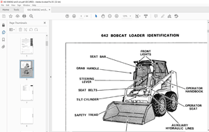 Bobcat 642 Loader Operator&#x27;s Manual SN 13001 - 13999 - PDF DOWNLOAD