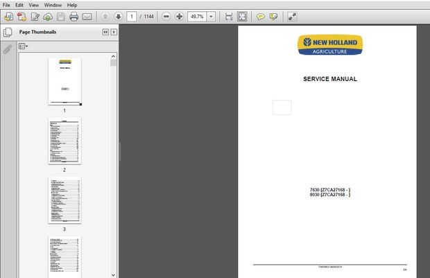 New Holland 7630, 8030 Service Repair Manual 73403953 - PDF DOWNLOAD