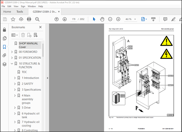 Komatsu Hydraulic Mining Shovel PC8000E-6 Shop Manual(12089-xE-GB-2) – PDF DOWNLOAD