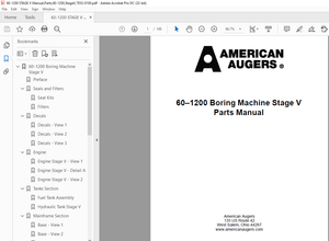 Ditch Witch American Augers 60–1200 Boring Machine Stage V Parts Manual 7053-0100 – PDF DOWNLOAD
