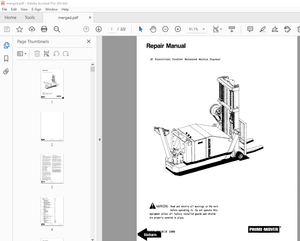 BT Prime Mover SC Electrical Counter Balanced Walkie Stacker Repair Manual - PDF DOWNLOAD