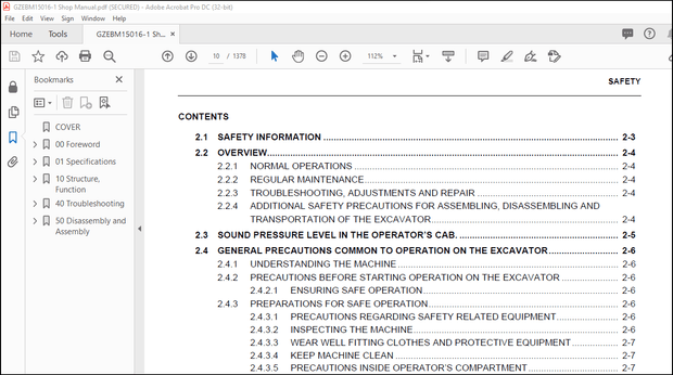 Komatsu HYDRAULIC MINING SHOVEL PC5500E-6 Shop Manual(15016-upE) – PDF DOWNLOAD