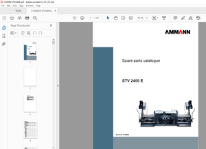 Ammann STV 2400 E Parts Catalogue Manual 3104069 PDF
