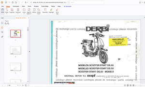 Derbi Modelos Scooter DS.50 Parts Manual - PDF DOWNLOAD