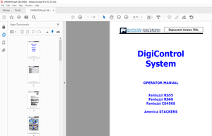 Fantuzzi Reggiane RS55 RS60 CS45KS America STACKERS DigiControl System OPERATOR MANUAL  