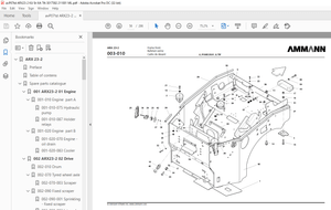 Ammann ARX 23-2 Tandem Roller Parts Catalogue Manual 3017582 - PDF