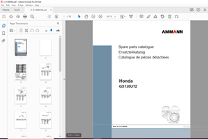 AMMANN HONDA BRIGGS &amp; STRATTON 12V PETROL ENGINE PARTS MANUAL - PDF