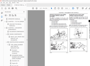 Link Belt 210X4 210X4 LR HYDRAULIC EXCAVATOR OPERATOR&#x27;S MANUAL - PDF DOWNLOAD