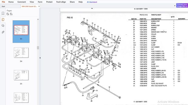 1999-2000 Suzuki GSX1300R Hayabusa Parts Manual – PDF DOWNLOAD