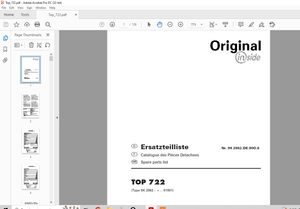Pottinger Tractor TOP 722 Spare parts list Manual – PDF DOWNLOAD