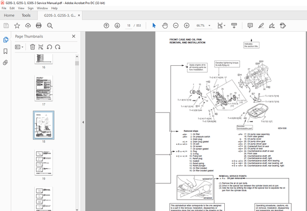 Daewoo Doosan Forklift D15S-2 to G20SC-2 Service Manual SB4048E00 - PDF DOWNLOAD
