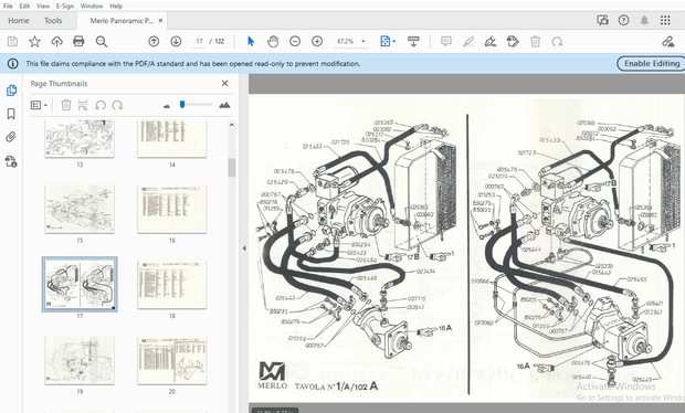Merlo Panoramic P40.8 Parts Manual UT 7.120A CED 0540 0514725 SAV 363513 – PDF DOWNLOAD